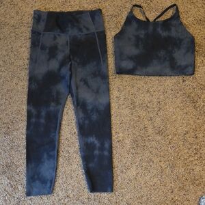 GAP Blue Tie-Dye Leggings and Top Set